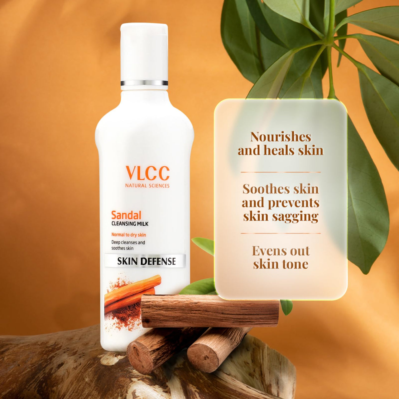 VLCC Rose Water Toner - 100ml and VLCC Sandal Cleansing Milk - 100ml | Tones & Rejuvenates Skin | Helps Maintain Skin's PH Balance | Deep Cleanses & Soothes Skin | With Rose, Aloe Vera, Sandal, Olive