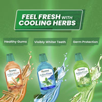 Himalaya Active Fresh Saunf Mouthwash 215ml -No Alcohol- Removes 99.9% Germs,12hr Germ Protection