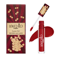 LoveChild Masaba Game On! - Take A Dare - Matte Liquid Lipstick, Flamboyant Maroon Velvet Smooth, Non-Sticky, Hydrating & Moisturising, Smudge Proof Lipstick, 5Ml