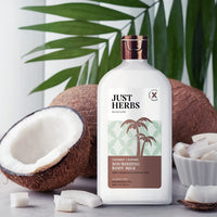 Just Herbs Nourishing Body Milk with Coconut & Almond for Men & Women | Hydrating Body Lotion for Winter Dryness- 300 ml