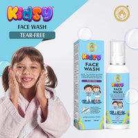 Mom & World Kidsy Face Wash Tear Free, 120ml (No SLS, Paraben) - With Argan OIl, Aloevera