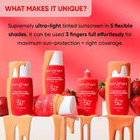 Dot & Key Strawberry Dew Tinted Sunscreen SPF 50+ Pa++++ - 01 Porcelain | Protection Against UA/UB | Broad Spectrum, Water & Sweat resistant | For All Skin Types | 50ml