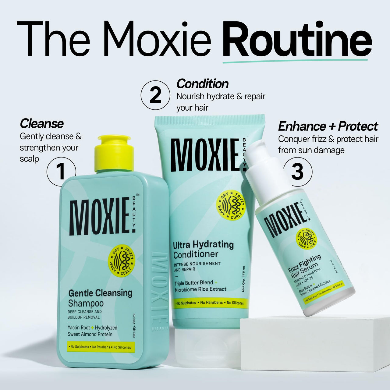 Moxie Beauty Frizz Fighting Hair Serum with SPF 35 | Hydrating & Anti-Frizz | Lightweight & Non-Greasy | 50ml
