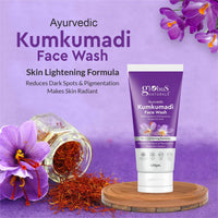 Globus Naturals Kumkumadi Skin Lightening Face Care Combo, Set of 4, Face Wash, Face Scrub, Face Cream & Face Pack