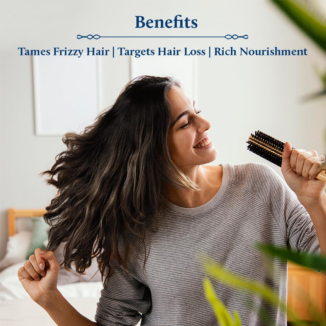 Blue Nectar Green Tea Hair Serum for Dry Frizzy Hair for Women & Men | Plant Based Biotin Hair Growth Serum | Hair Serum for Hair Fall Control for All Hair Types (12 herbs, 50 ml)