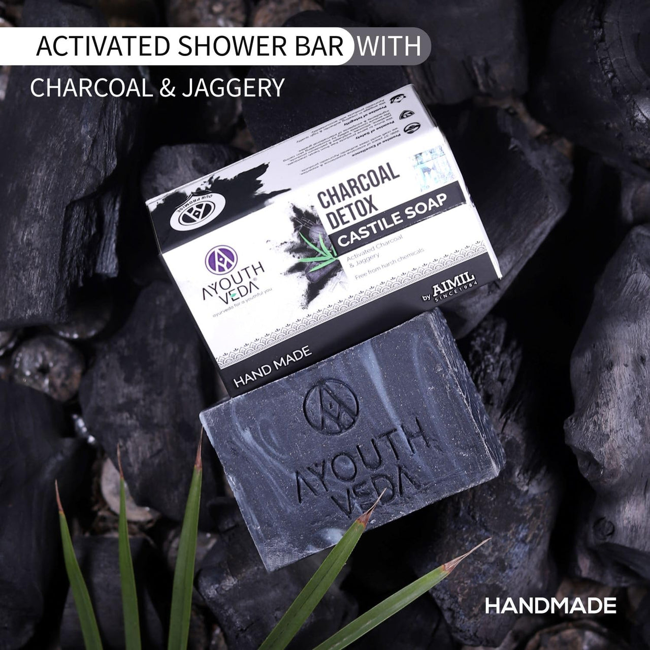 Ayouthveda Herbal Soap Combo (3 Pack) | Nuts & Saffron Soap, Indian Clay Soap & Charcoal Detox Soap | Handmade for Glowing, Rejuvenated & Healthy Skin