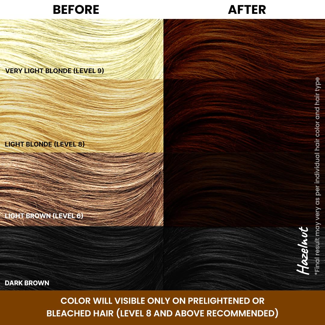 2.Oh! Italian- Hazelnut Brown Hair Color DIY Kit | Semi Permanent Hair Color + Hair Bleach for Hair Color | Hair Highlights for Women & Men | Hair Bleach with Plex & Argan oil| Lightening Kit