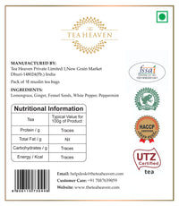 The Tea Heaven | Tea Gift - Digestive Herbal Tea(Wellness Tea) -Relieves Gas and Stomach Discomfort- 100% Organic Ingredients- 17 Tea Bags(16+1 Free Sample)- No Caffeine