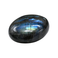 Labradorite Palm Stone - Pocket Massage Worry Stone for Natural Body Chakra Balancing, Reiki Healing and Crystal Grid Labradorite