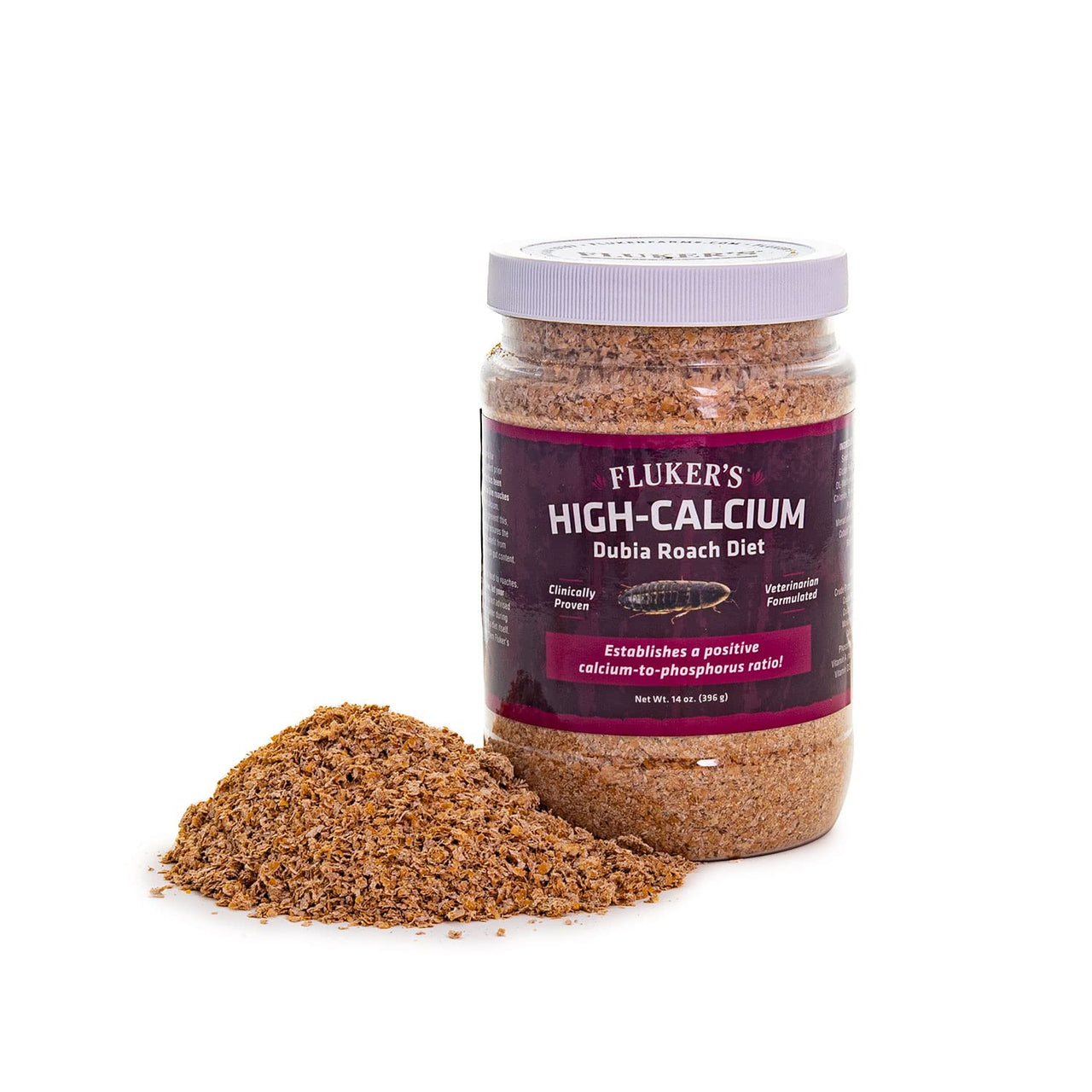 Fluker's  High Calcium Dubia Roach Diet - Can Be Used as a Gut-Loading Food or Bedding, 14oz 14 Ounce (Pack of 1)