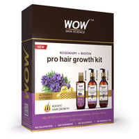 WOW Skin Science Rosemary Oil & Biotin Hair Growth Kit - Complete Care for Breakage-Prone Hair - Oil, Shampoo, Conditioner - 700ml