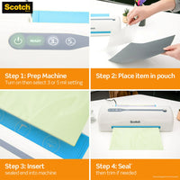Scotch Thermal Laminating Pouches Premium Quality, 5 Mil Thick for Extra Protection, 20 thermal laminating pouches (Pack of 1), Our Most Durable Lamination Pouch, 3.7 x 5.2 inches, Clear (TP5902-20) 3x5 Photo