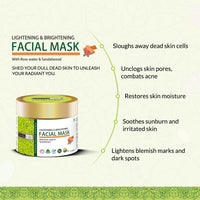 Indus Valley Lightening Brightening Face Mask - Enriched with Rose and Sandalwood (100 ml)