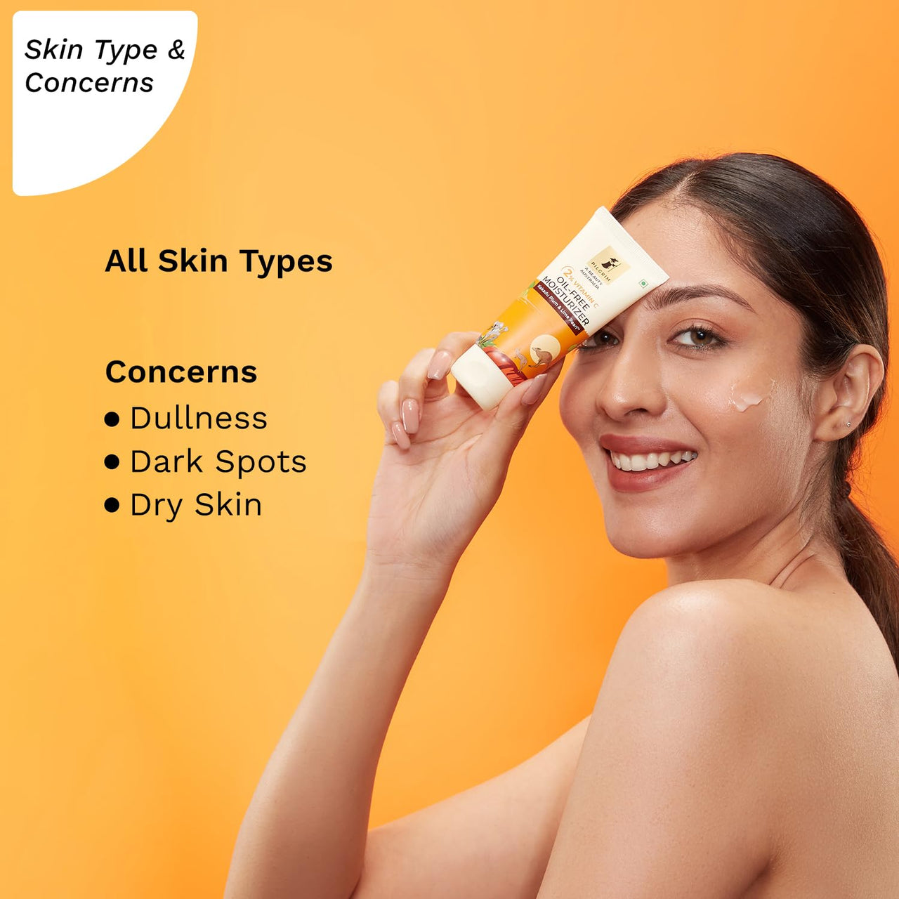 Pilgrim Australian 2% Vitamin C Oil free Moisturizer for oily & acne prone skin with Kakadu Plum & Lime Pearl™ | Vitamin C Moisturizer for Face | Moisturiser for dry skin | Women & Men | 50 gm