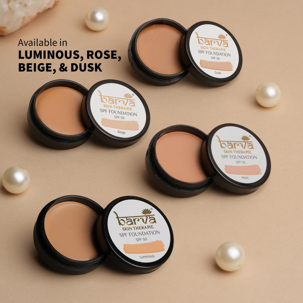 Barva Spf 50, 2 In 1 Cream Full Coverage Semi-Matte Foundation For All Skin Type And Concealer, Perfect For Indian Skin Tones, 9G (Beige)
