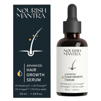 Nourish Mantra Advanced Hair Growth Serum/For Women & Men/Made With Redensyl, Anagain, Procapil & Rice Water/for Hair Fall/Hair Thinning & for All Hair Types (50 ml)