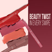Beauty Berry Poppins Matte Lip Crayon Lipstick for Women | Long Lasting Non Transfer Retractable Lip Crayon | Smudge Proof & Waterproof Lipstick Enriched with Jojoba Oil & Vitamin E (02 - Rosy Sunday)
