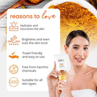 Globus Naturals Pure Glow Ubtan Face Wash, Enriched With Saffron & Milk, For Radiance & GLow, Natural, Gentle & Mild, Suitable For All Skin Types, 75 gm (Pack of 2)