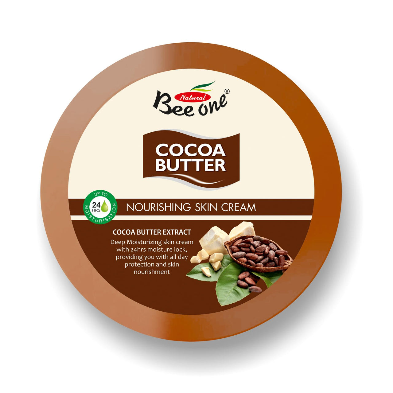Bee One Cocoa Butter Cream 800ml | For Skin Brightening and Fairness | for Women & Men for Daily Use | Deep Nourishment and Instant Hydration