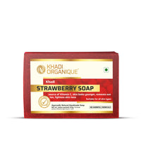 Khadi Organique Handmade Natural Strawberry Soap Set of 3