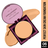 Hilary Rhoda Perfect Skin Cream Foundation | Buildable Coverage & Lightweight | Waterproof & Matte Finish | Blendable Foundation - 8.5g (Honey - Shade 06)