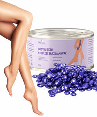 Urban Yog Body and Bikini Stripless Brazilian Wax, Beans Wax, (190 g) | Liposoluble Stripless Wax for Women | Gentle for All Skin Types | No Strips, More Coverage, Smooth Hair Removal