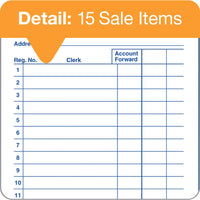 Adams General Purpose Sales Book, 2-Part, Carbonless, White/Canary, 3-11/32 x 5-5/8 Inches, 50 Sets/Book, 3 Books (DC3530) 1