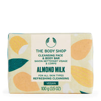 The Body Shop Almond Milk Cleansing Face and Body Bar, 100 G