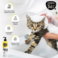 Wagging Tails Slick & Shine 5-In-1 Pet Shampoo-400 Milliliter Deodorize & Moisturise The Skin Remove Dirt Help To Repair Damaged Hair Anti-Itching & Anti-Dandruff Deep Cleanser All Breed Dog & Cat