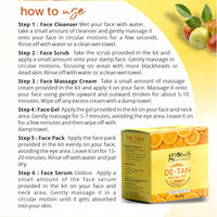 Globus Naturals De Tan Face Wash & Facial Kit Combo, Tan Removal Formula, For All Skin Types