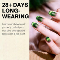 Bolt Bee 9D Cat Eye Gel Nail Polish Magnetic Soak Off UV/LED Gel, Long-Lasting, High Shine, Glitter Effect, Salon & DIY Manicure 9ml (Green)
