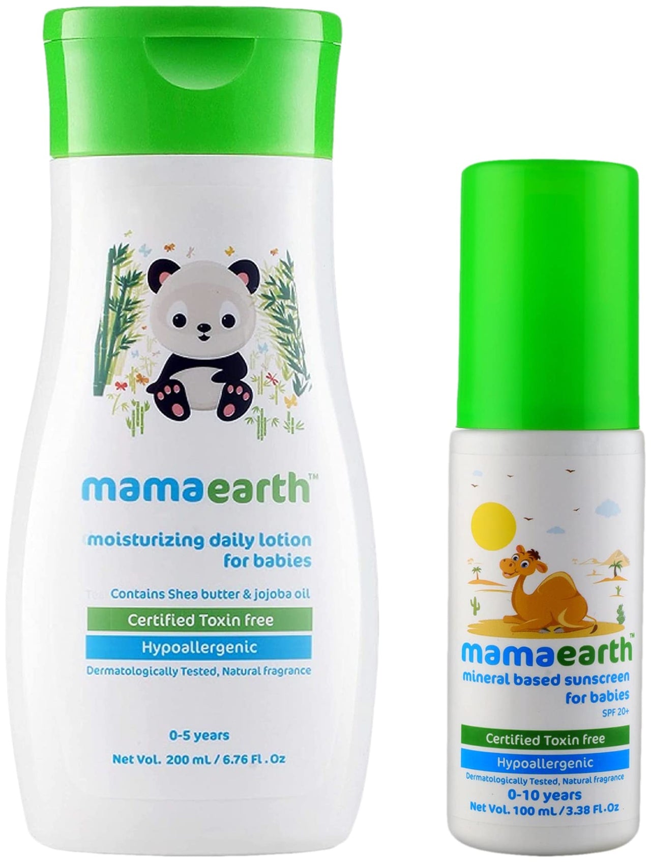 Mamaearth Daily Moisturizing Lotion, 200ml & Mamaearth Mineral Based Sunscreen (100 ml)