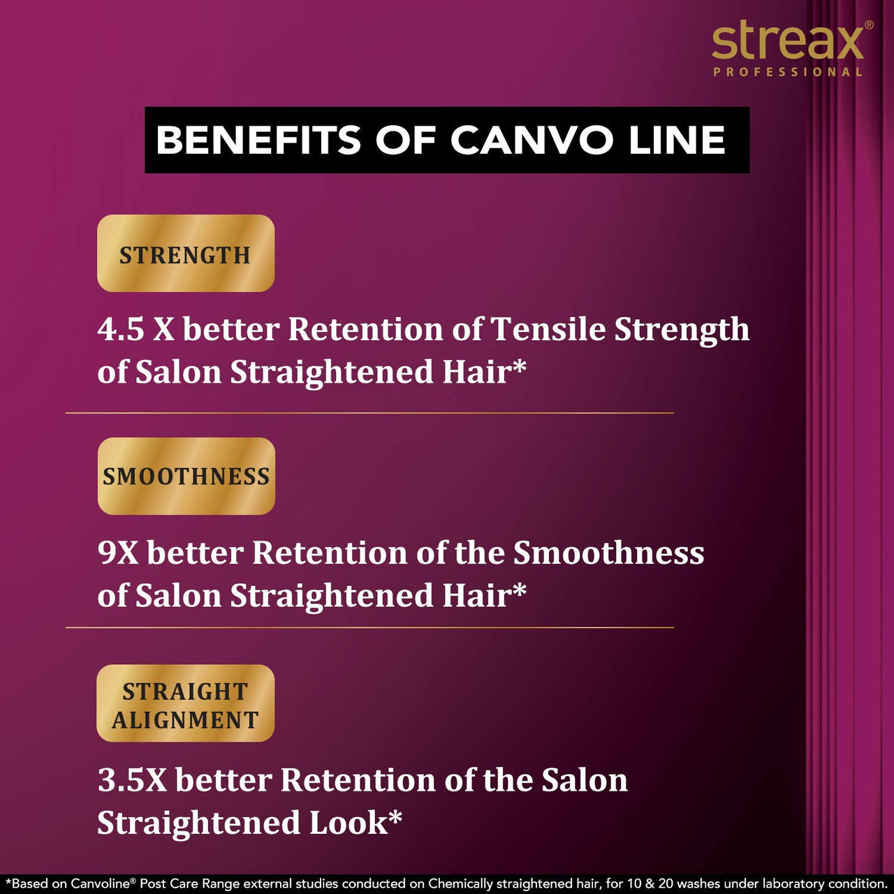 Streax Professional Canvo Line Serum For Straightened Hair Pack of 2 (200 ml)