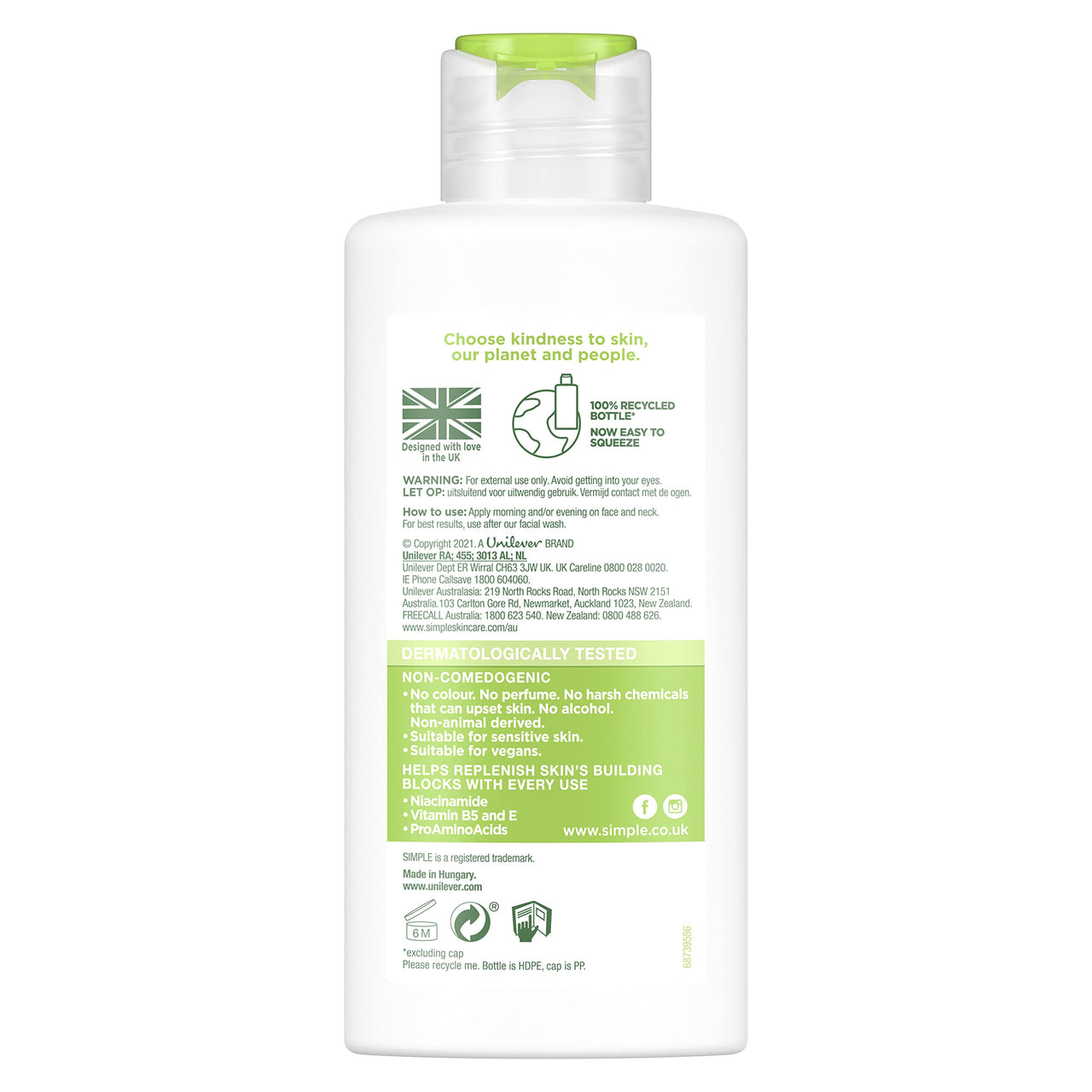 simple Kind To Skin Hydrating Light Moisturiser Cream 125 Ml