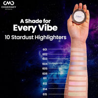Charmacy Milano Star Dust - 603, Multichrome Blush & Highlighter, Seemless Blending Formula, Radiant Look, Compact & Portable (4.2 gms)