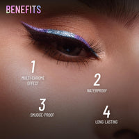 Swiss Beauty Holographic Shimmery Eyeliner | Waterproof, Smudge proof, Long lasting eyeliner with easy application | Shade- Nouthern Light, 0.2g