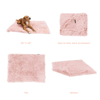 Best Friends by Sheri Calming Shag Fur Pet Throw Blanket, Cotton Candy Pink, 30