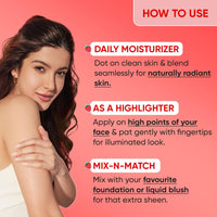 DOT & KEY Strawberry Dew Strobe Cream For Face Skin Radiance Cream | Moisturizer & Highlighter For Face | For Dewy Glazed Instant Glow | Boosts Hydration | For All Skin Types | For Women & Men | 30Ml