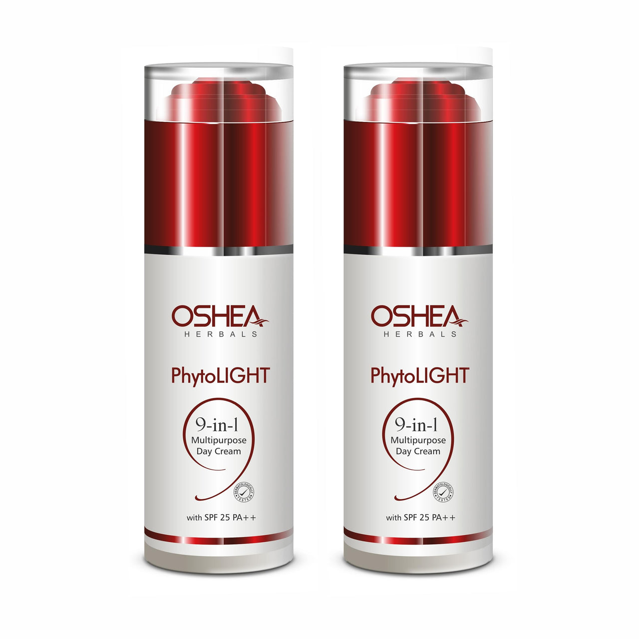 Oshea Herbals Phytolight Day Cream SPF 25 PA++ for All Skin Types | Treats Acne, Pimples, Wrinkles & Fine Lines UVA/UVB Protection Enriched with Soybean & Pea Extracts | Paraben Free (Pack of 2)