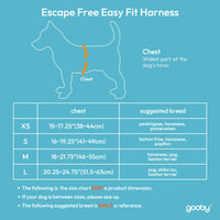 Gooby Escape Free Easy Fit Harness - Orange, X-Small - No Pull Step-in Patented Small Dog Harness with Quick Release Buckle - Perfect On The Go No Pull Harness for Small Dogs or Medium Dog Harness X-Small chest (15~17.25