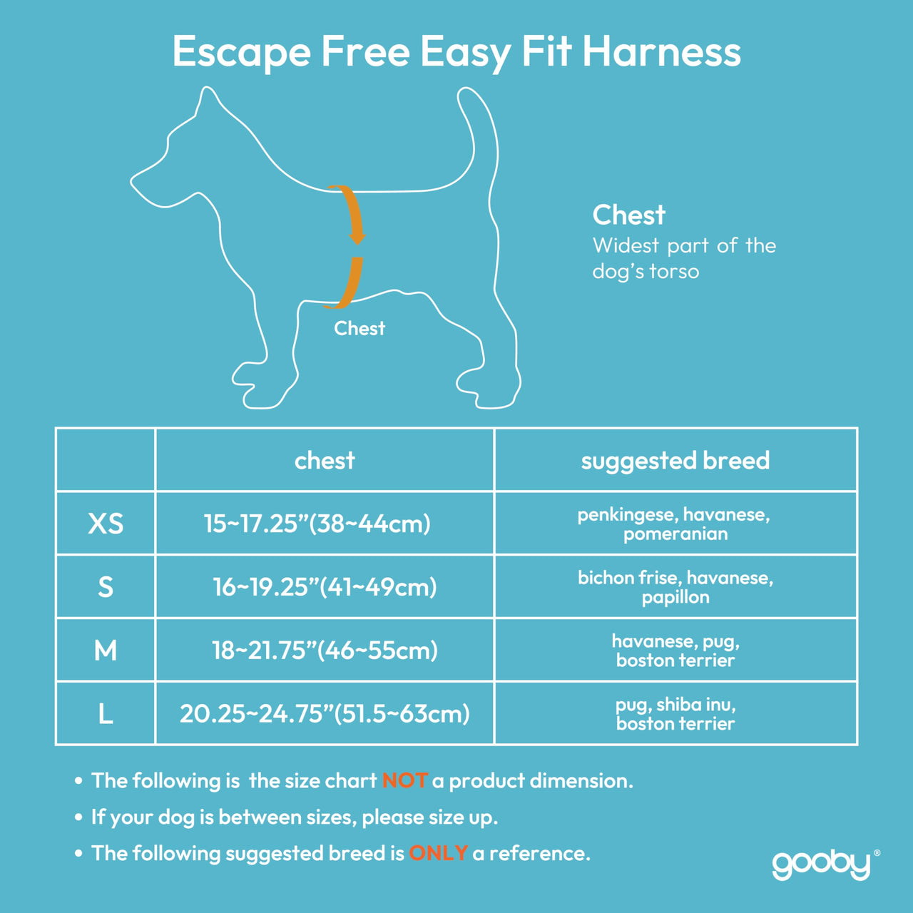 Gooby Escape Free Easy Fit Harness - Orange, Large - No Pull Step-in Patented Small Dog Harness with Quick Release Buckle - Perfect On The Go No Pull Harness for Small Dogs or Medium Dog Harness Large chest (20.25~24.75")