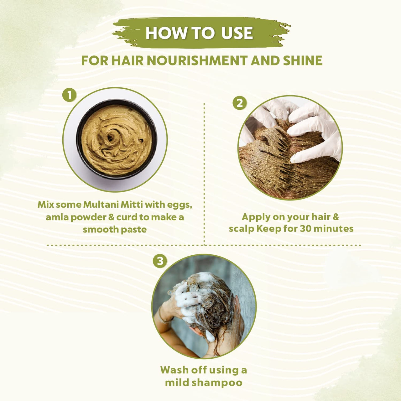 INDUS VALLEY Bio Organic Multani Mitti Powder For Skin, Hair | Fuller's Earth | Bentonite Clay For Glowing Skin, (300g+50g)