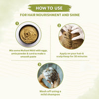 INDUS VALLEY Bio Organic Multani Mitti Powder For Skin, Hair | Fuller's Earth | Bentonite Clay For Glowing Skin, (300g+50g)