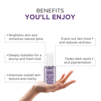 Oshea Herbals Glopure Lightening Face Serum For Normal Skin Type | Hydrates, Lightens & Evens Skin Tone | Enriched with Lemon Peel & Liquorice Extracts - 30ml