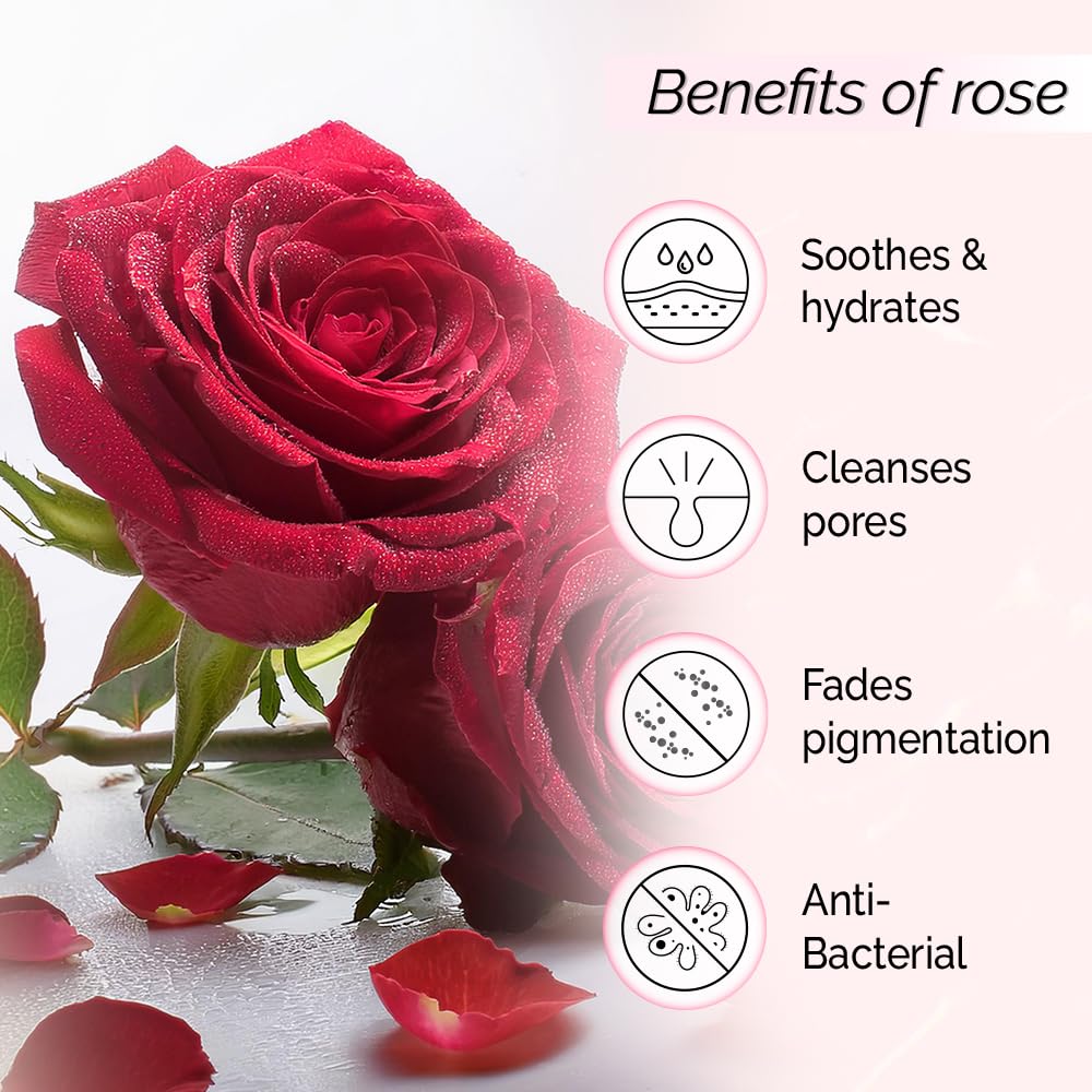 PYOURA Rose Water Face Mist 100ml for Dry Skin, 100% Organic Natural Toner for Glowing, Hydrated Skin and Open Pore Tightening, Unisex Toner Spray for Face for Women & Men