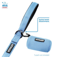 Best Pet Supplies 2-Pack Dog Poop Bag Holder Leash Attachment, Color, Reusable Mesh Dispenser Pouch for Travel, Walking, Park, and Outdoor Use, Soft and Durable with Clip-On - Mesh Baby Blue Mesh Dispensers (Baby Blue) 1 Count (Pack of 2)
