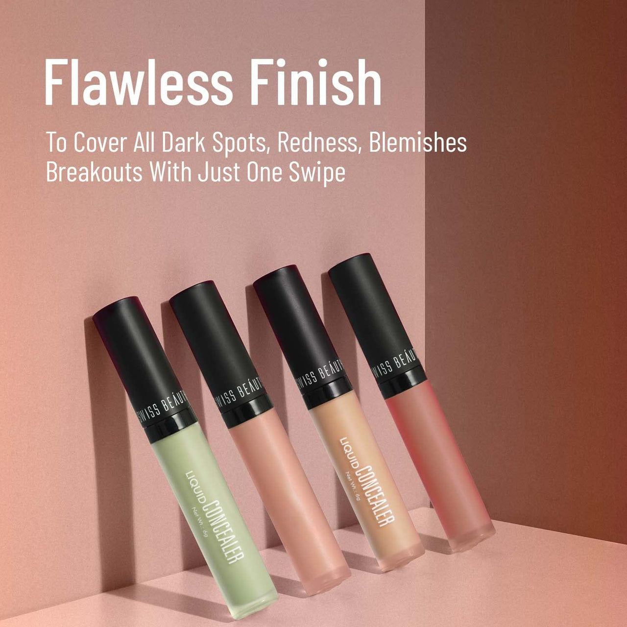 Swiss Beauty Liquid Light Weight Concealer With Full Coverage |Easily Blendable Concealer For Face Makeup With Matte Finish | Shade- Warm-Sand, 6g
