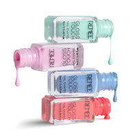 RENEE Glossy Finish Touch Nail Paint Set Of 4 & Eau De Parfum Bloom 8Ml, Premium Long Lasting Luxury Perfume Scent For All Occasions, Travel Friendly Mini Perfume & Eau De Parfum Dark Desire 8Ml