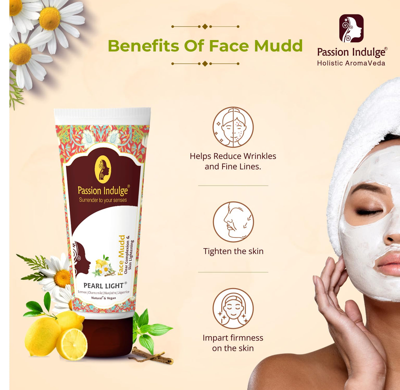 Passion Indulge Skin Brightening Skincare Combo| Pearl Light Cleanser 100ml & Pearl Light Face Mudd 100gm For Dark spots