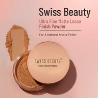 Swiss Beauty Ultra Fine Loose Finish Powder, Face Makeup, Shade-01, 8gm